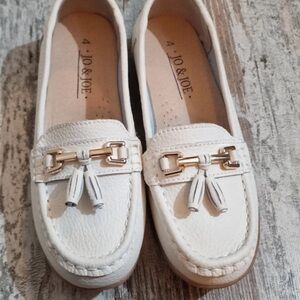 Women's White Tassel Loafers
